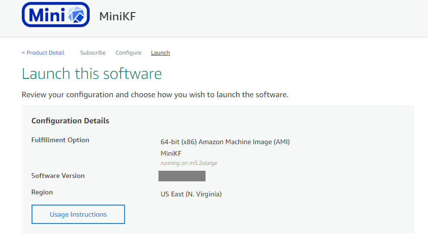 MiniKF on AWS - Configuration Details