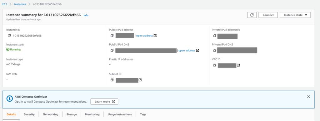 MiniKF on AWS - Connect to the instace